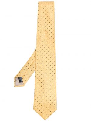 Жакардова копринена вратовръзка Emporio Armani жълто