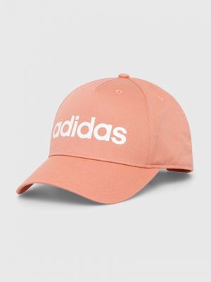 Bombažna kapa Adidas oranžna