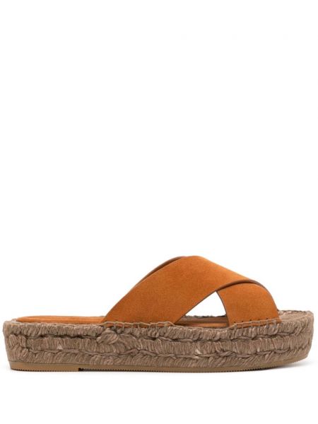 Sandale s remenčićima od brušene kože Paloma Barceló narančasta