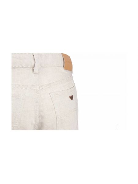 Pantalones rectos con bolsillos clasicos Emporio Armani beige