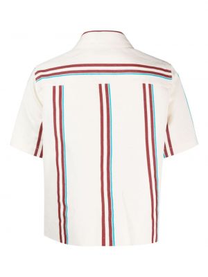 Svītrainas polo krekls ar apdruku Rachel Comey balts