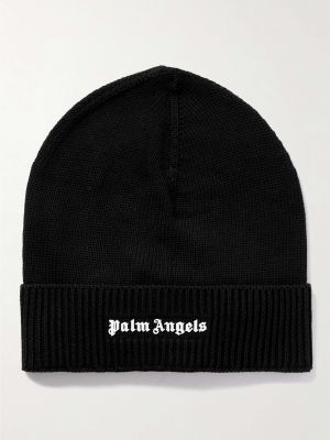 Хлопковая шапка Palm Angels черная
