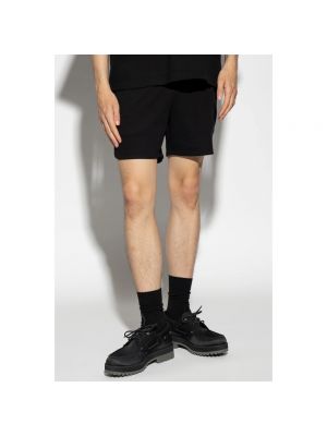 Pantalones cortos de algodón de tejido jacquard Burberry negro