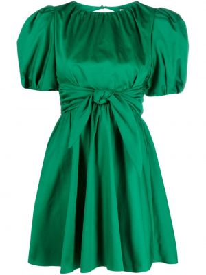 Сатенена рокля Alice + Olivia зелено