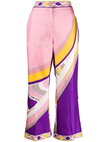 Pantalones con estampado abstracto Emilio Pucci rosa
