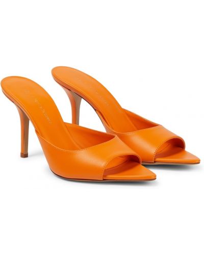 Leder sandale Gia Borghini orange