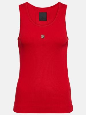 Bavlněný tank top jersey Givenchy červený