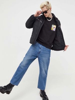 Pikowana kurtka jeansowa Tommy Jeans czarna