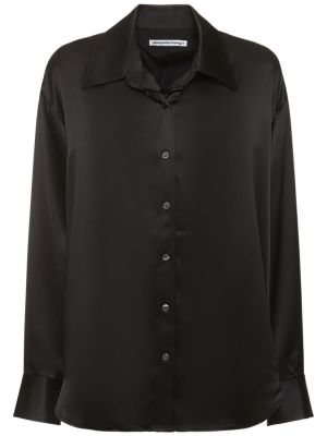 Šilkinė marškiniai Alexander Wang juoda