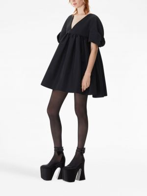 Abendkleid mit v-ausschnitt mit plisseefalten Nina Ricci schwarz