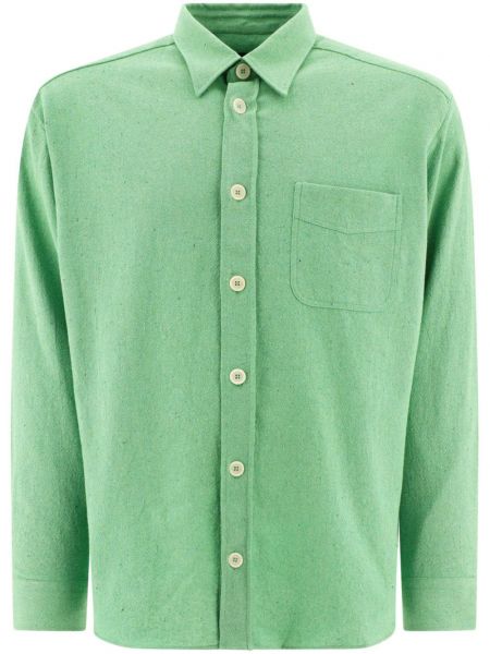 Chemise longue à boutons A.p.c. vert