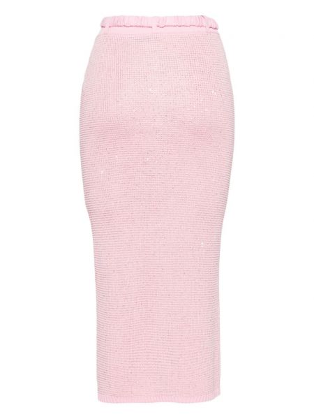 Midi sukně Alessandra Rich růžové