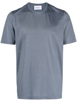 T-shirt di lana con scollo tondo D4.0 blu