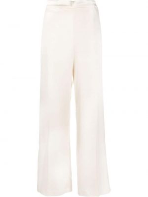 Mini-abito a vita alta di pelle con piume Polo Ralph Lauren bianco