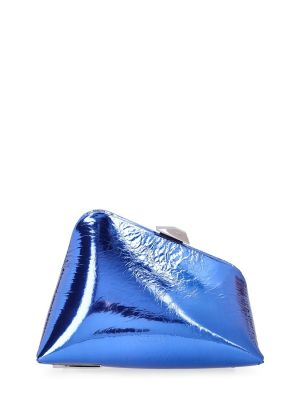 Dabīgās ādas clutch somiņa The Attico zils