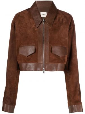 Замшевая куртка Khaite, коричневая