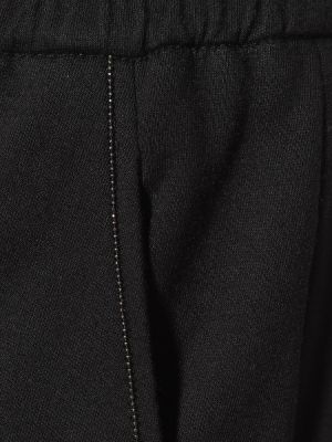 Spodnie sportowe bawełniane Brunello Cucinelli czarne