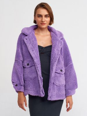 Пальто Dilvin фіолетове