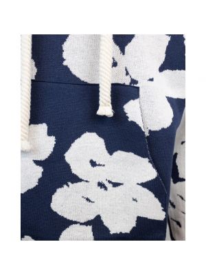 Sudadera con capucha de flores de tejido jacquard Family First azul