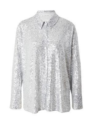 Bluză Abercrombie & Fitch argintiu
