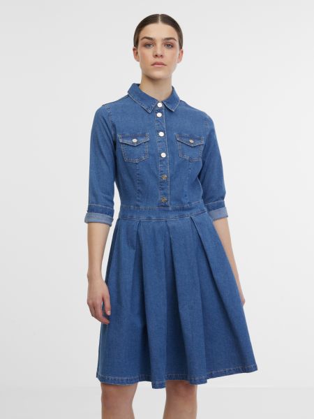 Džinsa auduma kleita Orsay zils
