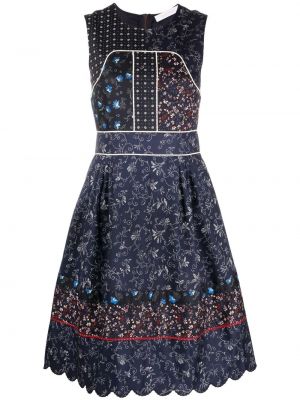 Obleka brez rokavov s cvetličnim vzorcem s potiskom See By Chloe modra