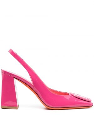 Кожени полуотворени обувки Santoni розово