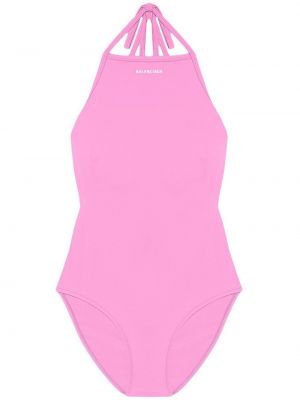 Raštuotas maudymosi kostiumėlis Balenciaga rožinė