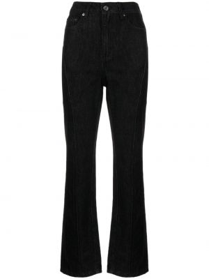 Jeans bootcut taille haute Self-portrait noir