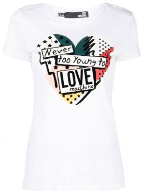 T-shirt Love Moschino vit