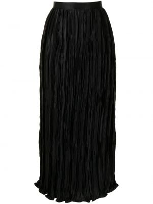 Шелковая плиссированная юбка Andrew Gn, черный