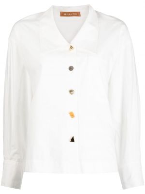 Medvilninė marškiniai Rejina Pyo balta