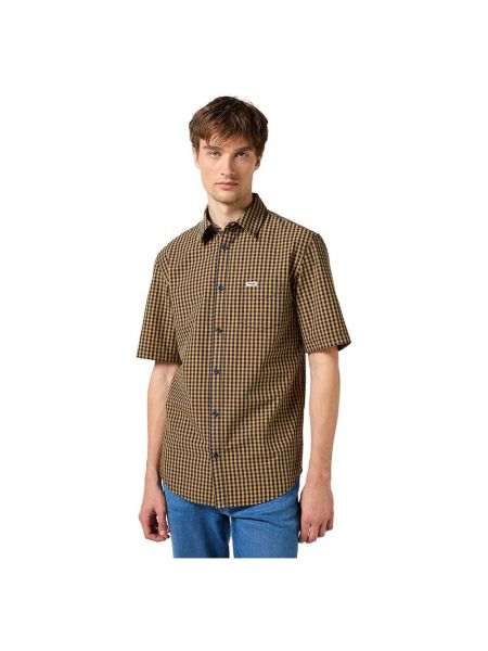 Рубашка с коротким рукавом Wrangler коричневая