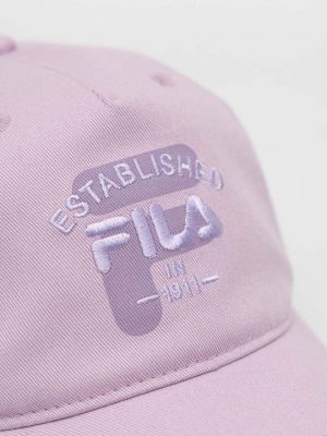 Хлопковая кепка Fila фиолетовая