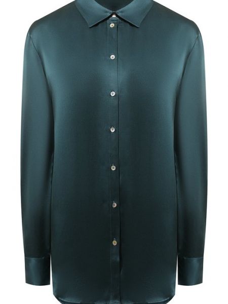 Шелковая блузка Asceno зеленая