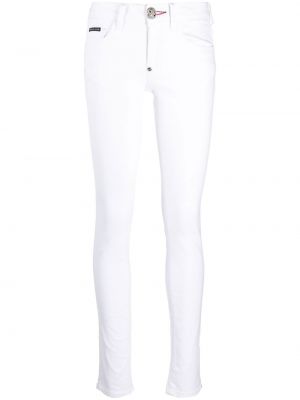 Skinny džíny s potiskem Philipp Plein bílé