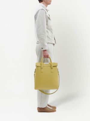 Leder rucksack Maison Margiela gelb