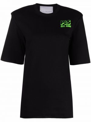 Βαμβακερή μπλούζα με σχέδιο Philosophy Di Lorenzo Serafini μαύρο