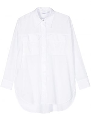 Βαμβακερό πουκάμισο με κέντημα Pinko λευκό