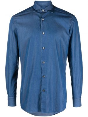 Z Zegna long-sleeve button-up shirt - Blu