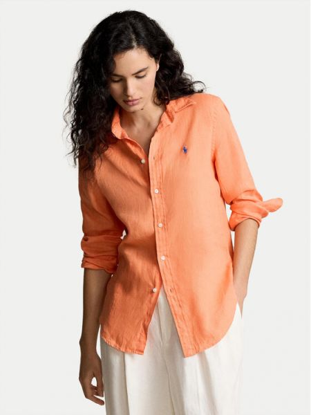 Relaxed fit marškiniai Polo Ralph Lauren oranžinė