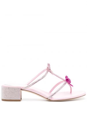 Sandale din piele slip-on Rene Caovilla roz