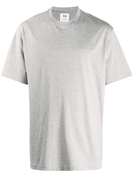 Camiseta de cuello redondo Y-3 gris