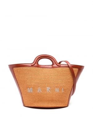 Nákupná taška Marni oranžová