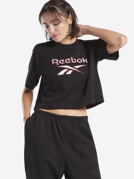 Bavlněné tričko Reebok Classic černé