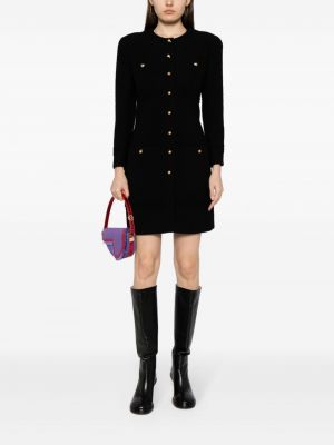 Manteau en laine Chanel Pre-owned noir