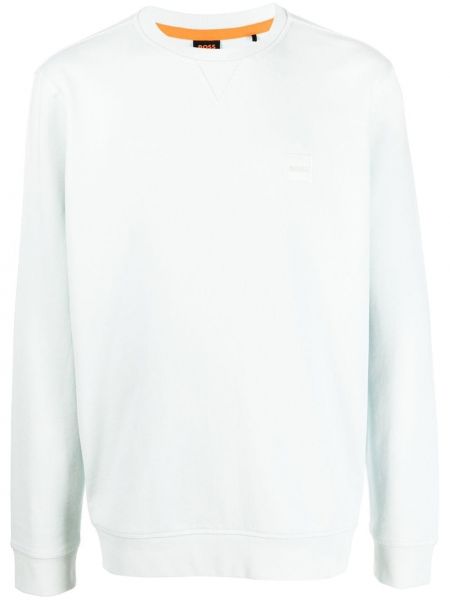 Rund hals brodert sweatshirt Boss svart