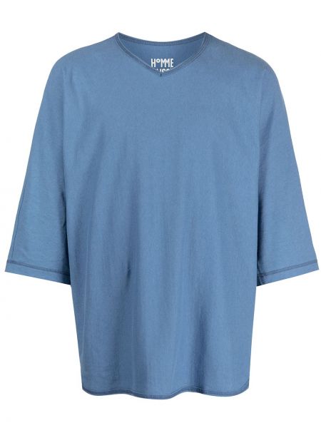 Camiseta de cuello redondo oversized Homme Plissé Issey Miyake azul