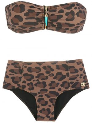Bikini leopardato Brigitte nero
