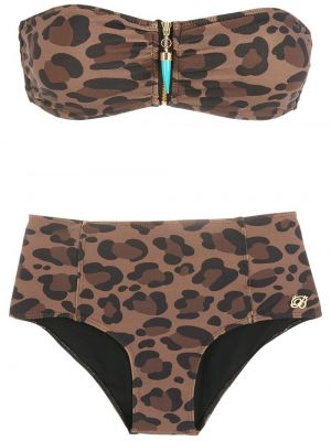 Bikini cu imagine cu model leopard Brigitte